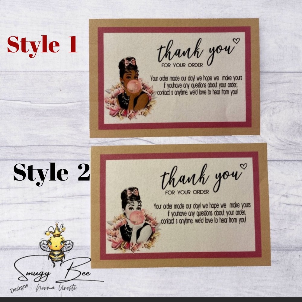 Set of 100 Thank You Cards